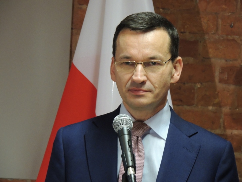 Premier Mateusz Morawiecki podczas wizyty we Włocławku/fot. Marek Ledwosiński