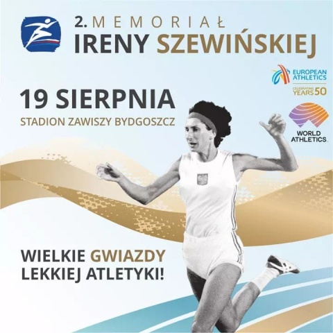 19. sierpnia w Bydgoszczy odbędzie się drugi Memoriał Ireny Szewińskiej